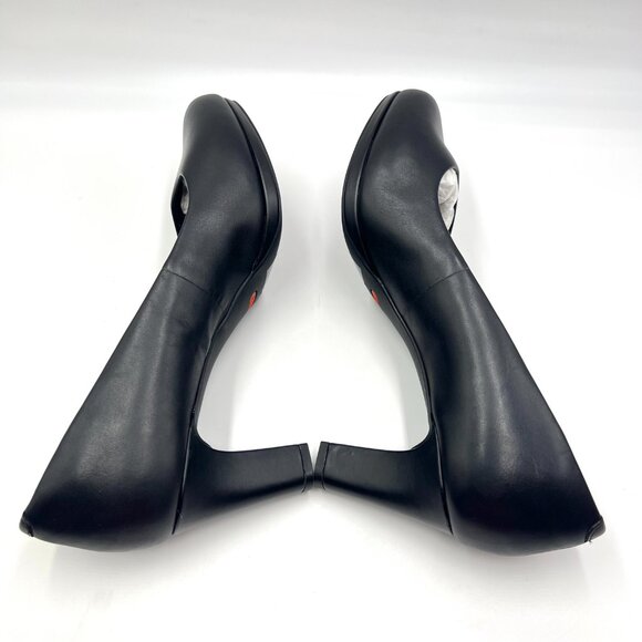 9W 9 WIDE WIDTH Rockport Total Motion Leah Black Nappa Leather Heels Pumps Shoes - Picture 8 of 16